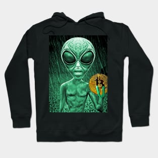 Alien Bitcoin Collectors Mars Invasion Sci-fi Hoodie